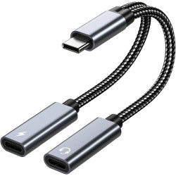 PremiumCord redukcia USB-C 2v1 pre audio a nabíjanie