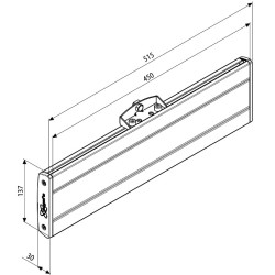 VOGELS - Vogel´s horizontálna časť adaptéra Connect-it PFB 3405B, 515 mm, čierna