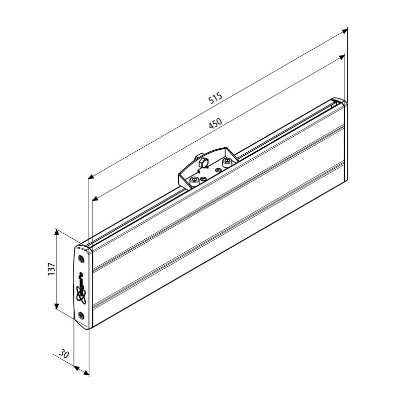 VOGELS - Vogel´s horizontálna časť adaptéra Connect-it PFB 3405B, 515 mm, čierna