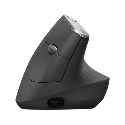 Logitech MX/Vertikálna/Optická/Pre pravákov/4 000 DPI/Drôtová+bezdrôtová/Čierna