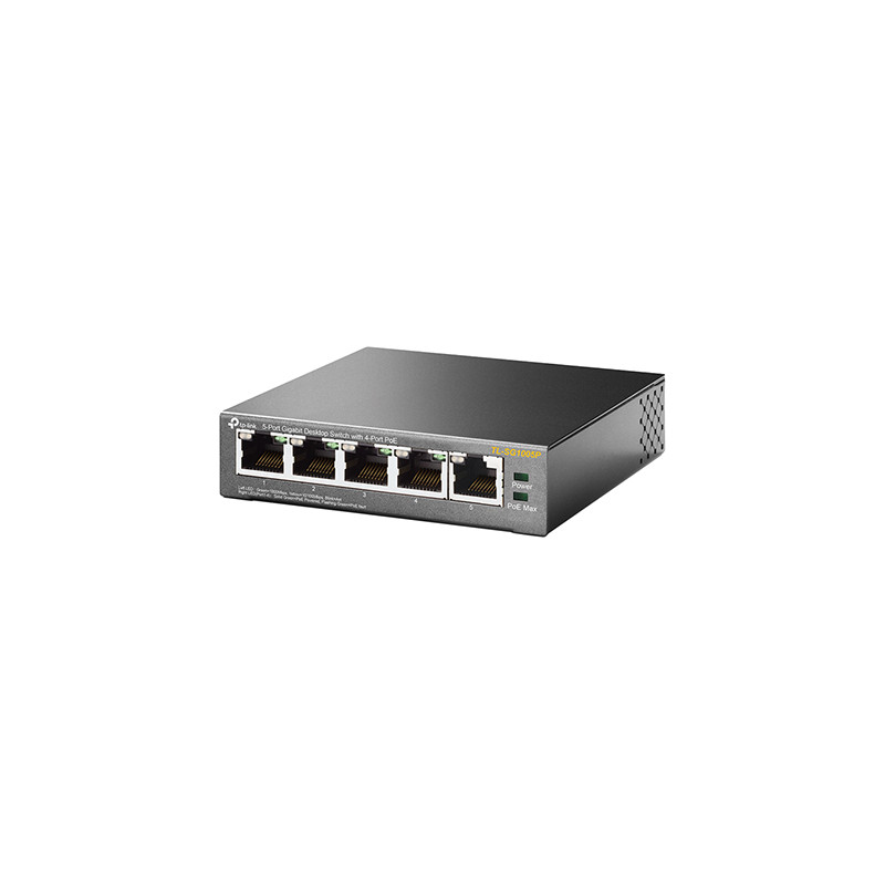 TP-Link TL-SG1005P 5xGb (4xPOE) 65W Desktop Steel Switch
