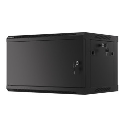 LANBERG RACKOVÁ SKRIŇA 19'' PRO MONTÁŽ NA STENU 6U/600X450 PRO VLASTNÚ MONTÁŽ S KOVOVÝMI DVERMI ČIERNA