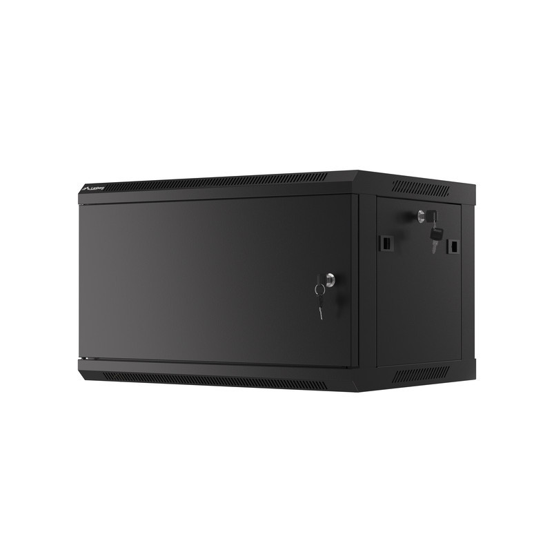 LANBERG RACKOVÁ SKRIŇA 19'' PRO MONTÁŽ NA STENU 6U/600X450 PRO VLASTNÚ MONTÁŽ S KOVOVÝMI DVERMI ČIERNA