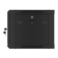 LANBERG RACKOVÁ SKRIŇA 19'' PRO MONTÁŽ NA STENU 6U/600X450 PRO VLASTNÚ MONTÁŽ S KOVOVÝMI DVERMI ČIERNA