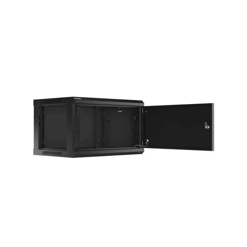 LANBERG RACKOVÁ SKRIŇA 19'' PRO MONTÁŽ NA STENU 6U/600X450 PRO VLASTNÚ MONTÁŽ S KOVOVÝMI DVERMI ČIERNA