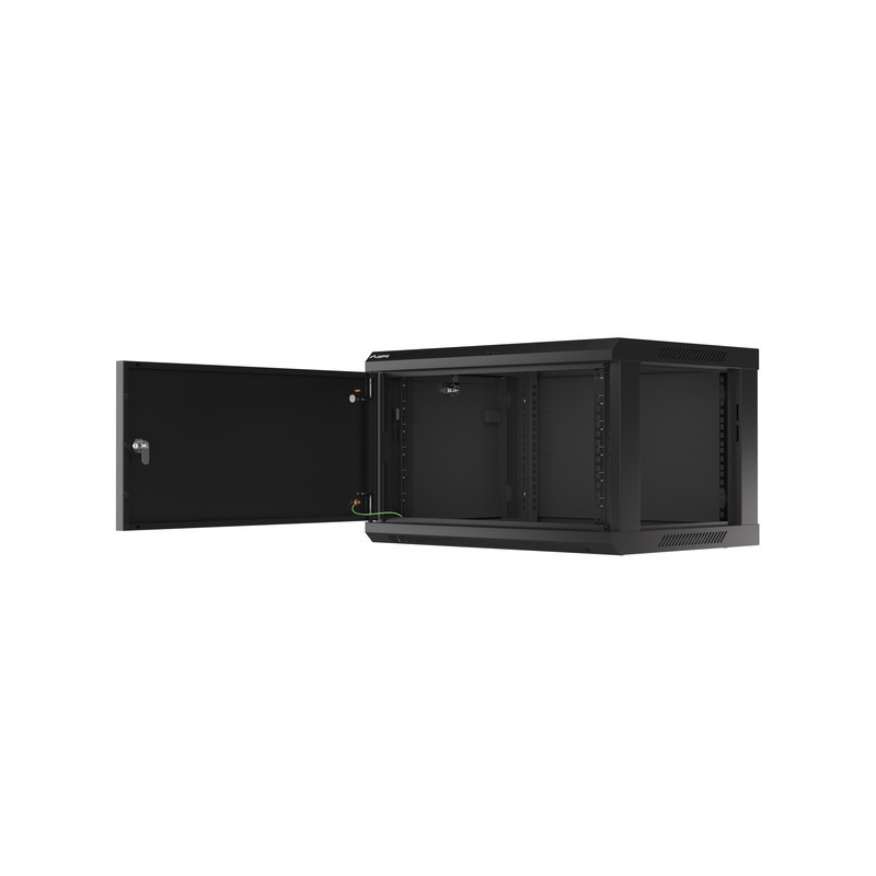 LANBERG RACKOVÁ SKRIŇA 19'' PRO MONTÁŽ NA STENU 6U/600X450 PRO VLASTNÚ MONTÁŽ S KOVOVÝMI DVERMI ČIERNA