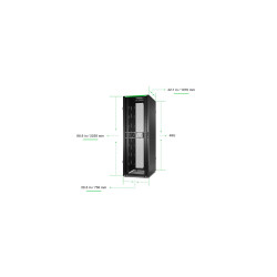 APC NetShelter SX Gen 2, 48U Server Rack Enclosure 750mm x 1070mm w/ Sides Black