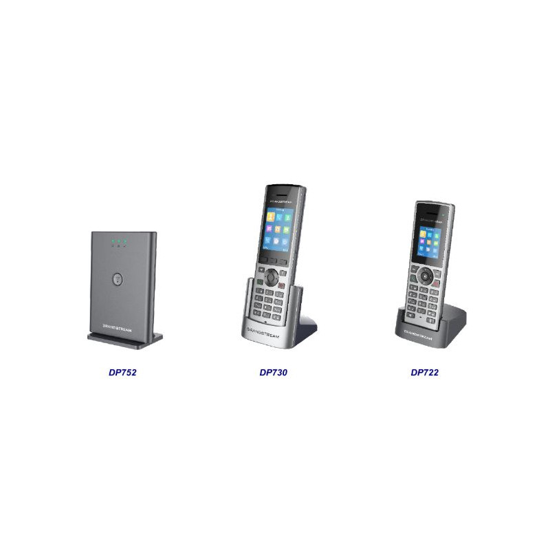 Grandstream DP730 IP tel., 2,4'' bar. displ., 2SIP úč., video, BT, Micro USB, HAC,