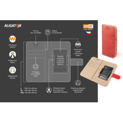 ALIGATOR Puzdro UNI-FIX, vel.XL(160*82) červená