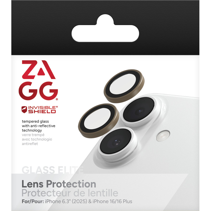 ZAGG Ochranná čočka Premium pre Apple iPhone 17/16/16+ - piesková