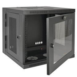 EATON - Skriňa SmartRack 10U, Š-600mm, Hl-550mm, hĺbka pre prepínače, presklené dvere, montáž na stenu