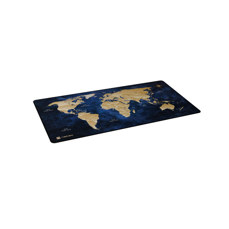 Maxi podložka pod myš Natec WORLD, 80x40cm, modrá