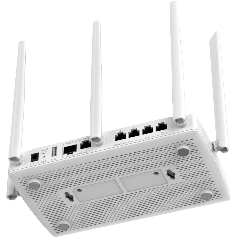 Grandstream GWN7062 Wi-Fi 6 router, 1× 2.5G Combo SFP/RJ45 WAN, 1× 1G WAN/LAN, 1× 2.5G LAN, 2× 1G LA