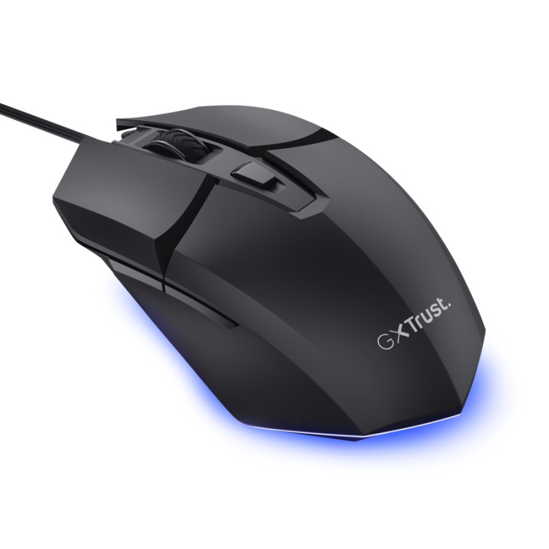 Trust GXT 121 Felox+/Herná/Optická/Pre pravákov/10 000 DPI/Drôtové USB-A/Čierna