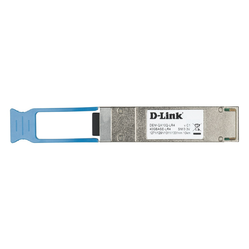 D-Link DEM-QX10Q-LR4 - 40GBASE-LR4 QSFP+ Single-Mode Transceiver, 10km