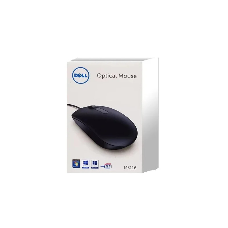 Dell myš, optická MS116, USB, čierna retail box