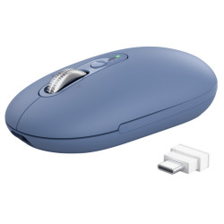 Trust Seron Slim/Kancelárska/Optická/3 200 DPI/USB+BT/Modrá
