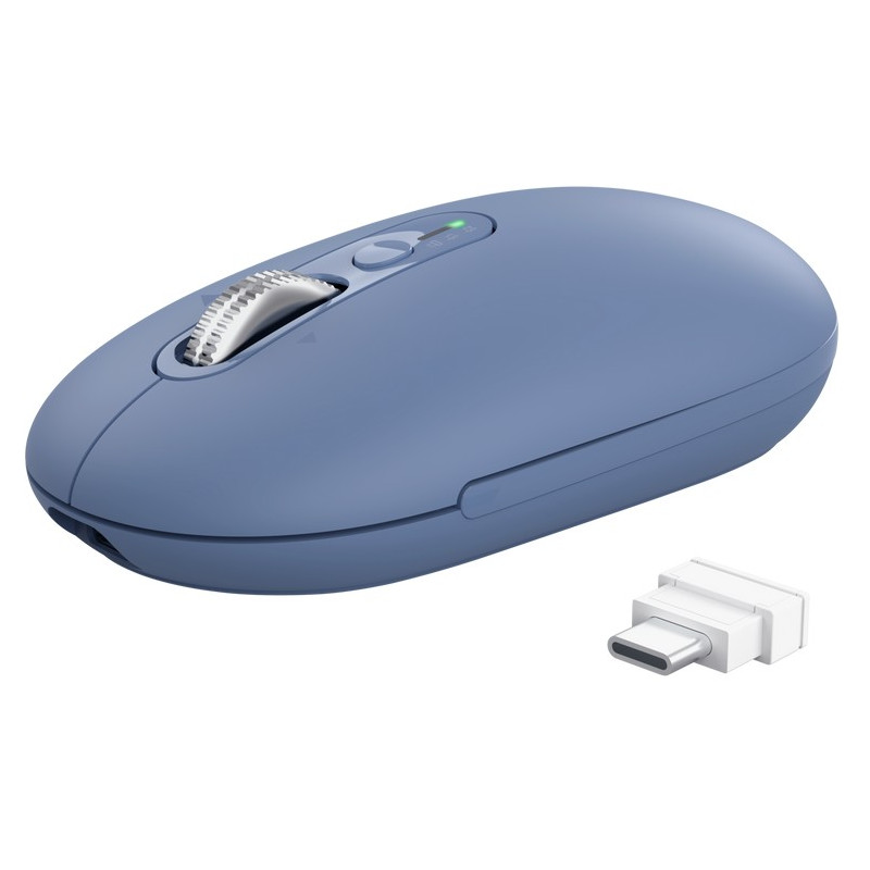 Trust Seron Slim/Kancelárska/Optická/3 200 DPI/USB+BT/Modrá