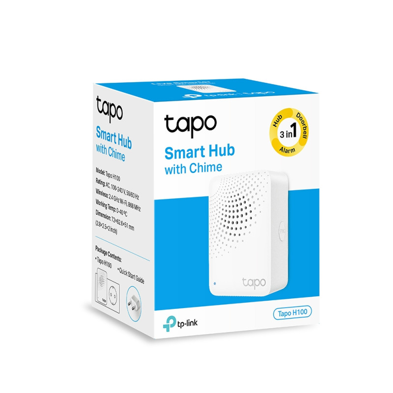 TP-Link Tapo H100 Smart IoT Hub so zvončekom