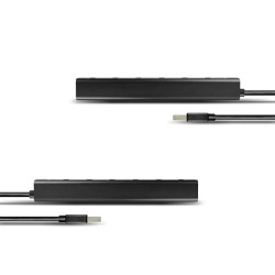 AXAGON HUE-SA7BP, 7x USB 3.0 ALU CHARGING húb, vr. AC adaptéra, kábel USB-A 40cm