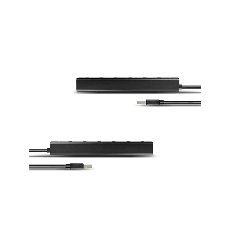 AXAGON HUE-SA7BP, 7x USB 3.0 ALU CHARGING húb, vr. AC adaptéra, kábel USB-A 40cm