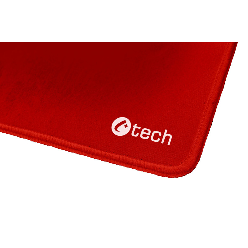 Podložka pod myš C-TECH MP-01, červená, 320x270x4mm, obšité okraje