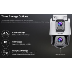Tenda RH9-WCA - Vonkajšia otočná Dual Lens IP65 WiFi 6 MPx kamera, nočná LED, audio, detekcia, CZ app