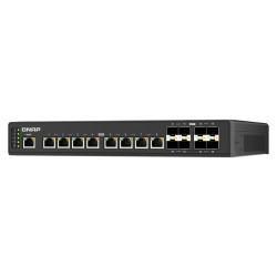 QNAP riadený priemyselný switch QSW-IM3216-8S8T:16x 10G porty (8x 10Gb SFP+ a 8x 10Gb RJ-45)