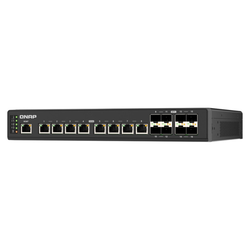 QNAP riadený priemyselný switch QSW-IM3216-8S8T:16x 10G porty (8x 10Gb SFP+ a 8x 10Gb RJ-45)