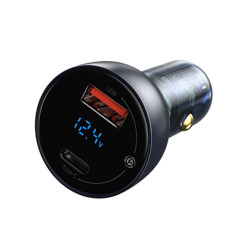 NONAME - Baseus CCKX-C0G Particular Nabíjačka do Auta Digital Display 2xUSB 65W Gray