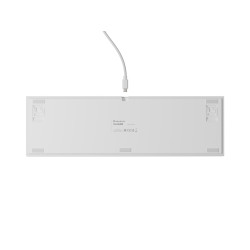 Herná mechanická klávesnica Genesis THOR 404/RGB/Gateron Yellow Pro/Drôtové USB-A/US layout/Biela
