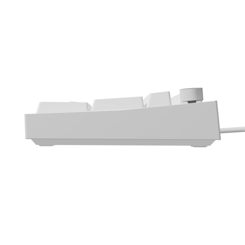 Herná mechanická klávesnica Genesis THOR 404/RGB/Gateron Yellow Pro/Drôtové USB-A/US layout/Biela