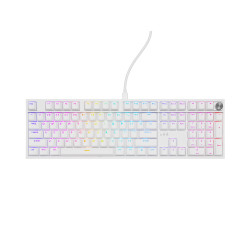 Herná mechanická klávesnica Genesis THOR 404/RGB/Outemu Peach Silent/Drôtové USB-A/US layout/Biela