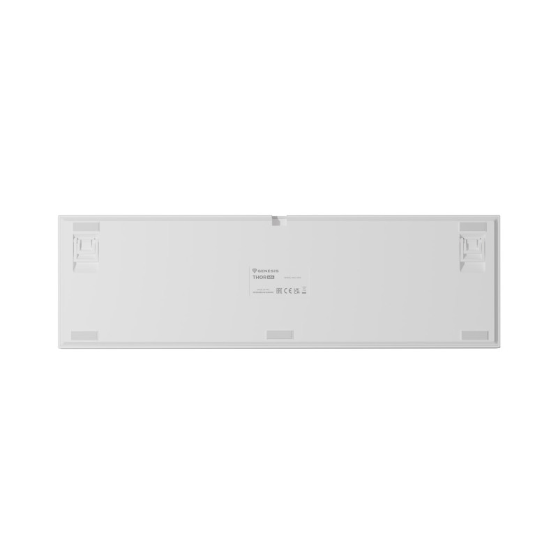 Herná mechanická klávesnica Genesis THOR 404/RGB/Outemu Peach Silent/Drôtové USB-A/US layout/Biela