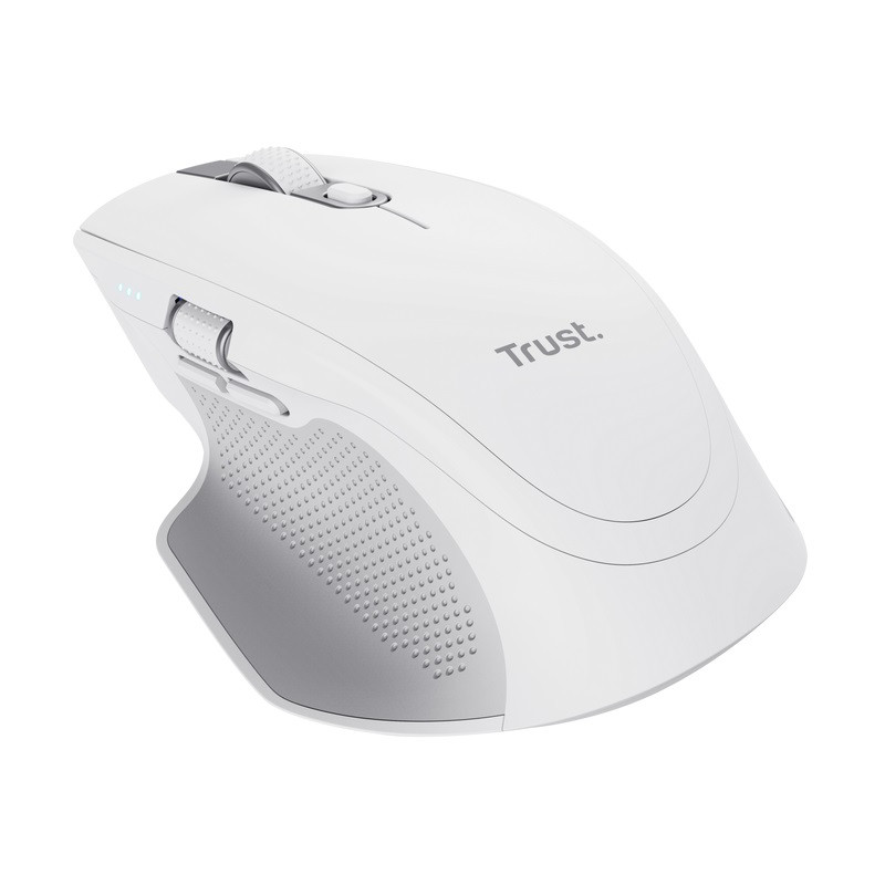Trust Ozaa+/Kancelárska/Optická/Pre pravákov/3 200 DPI/USB+BT/Biela