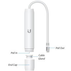 Ubiquiti INS-3AF-O-G PoE, Instant Outdoor PoE Converter, 48V 802.3af/24V pasívne PoE, vonkajšie