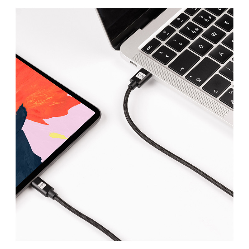 ER POWER kábel USB-C/Lightning 200cm čierny