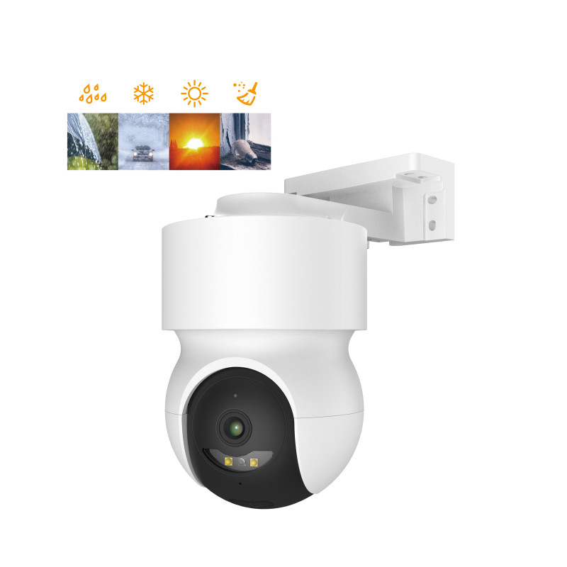 iGET HOME Camera CS8 White - WiFi 2K IP kamera otočná, nočné videnie, audio, IP65, auto tracking