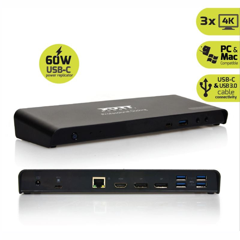 NONAME - PORT CONNECT Dokovacia stanica 11v1, 3x 4K USB-C + USB 3.0