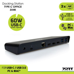 NONAME - PORT CONNECT Dokovacia stanica 11v1, 3x 4K USB-C + USB 3.0