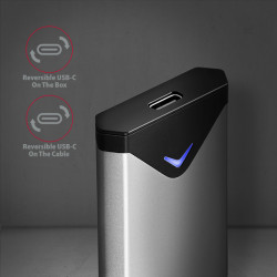AXAGON EEM2-UG2, 10 Gbps USB-C - M.2 NVMe SSD ARROW box, strieborný