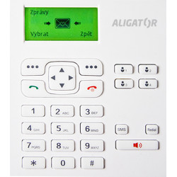 ALIGATOR T100 Stolný telefón na simkartu White