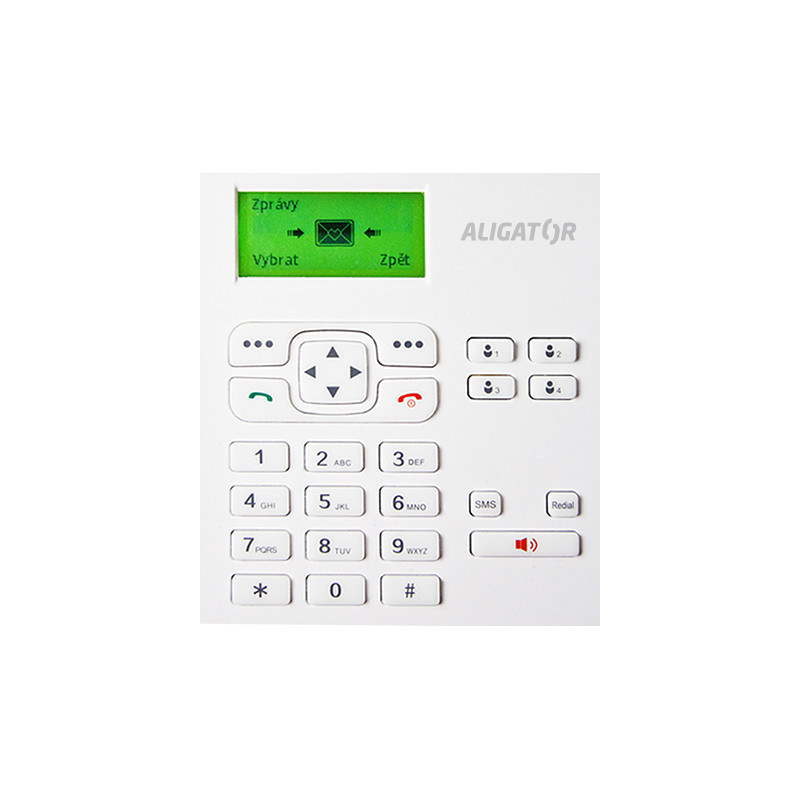 ALIGATOR T100 Stolný telefón na simkartu White
