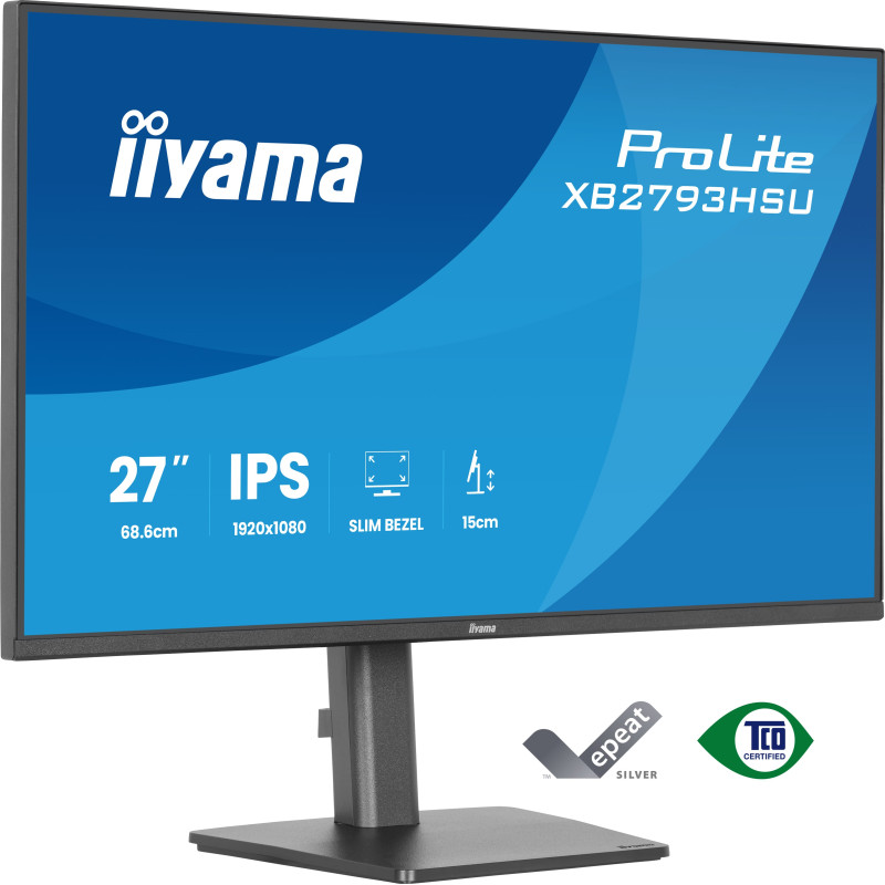 iiyama ProLite/XB2793HSU-B1/27''/IPS/FHD/120Hz/1ms/Čierna/3R