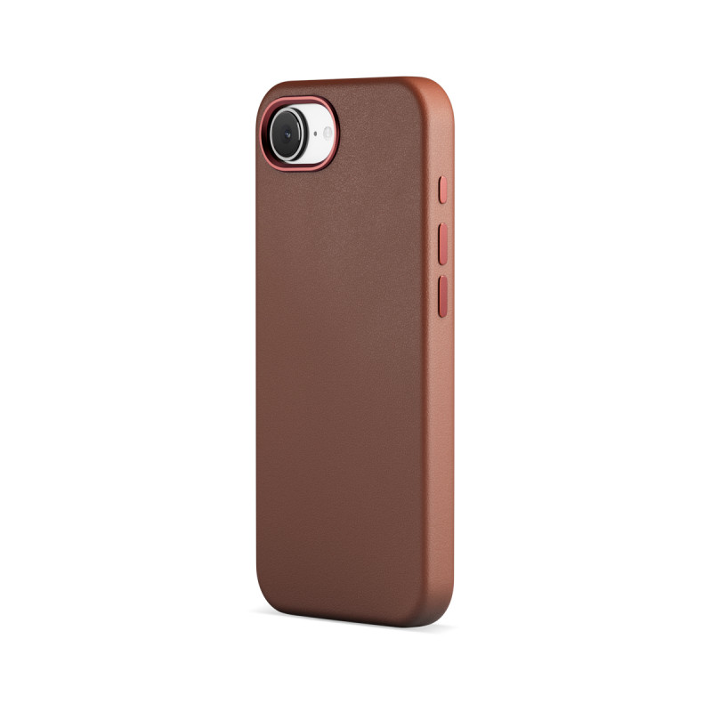 Epico Mag+ kožený kryt iPhone 16e/17e hnedá