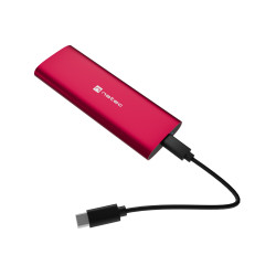 Externý box pre SSD Natec RHINO M.2 NVME LITE USB-C 3.2 GEN 2, hliníkové telo, RUBY RED