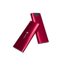 Externý box pre SSD Natec RHINO M.2 NVME LITE USB-C 3.2 GEN 2, hliníkové telo, RUBY RED