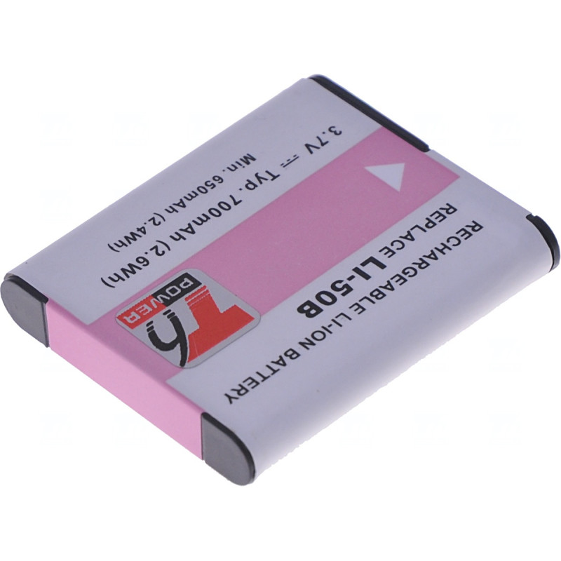 Batérie T6 Power pre Li-50B, D-Li92, DB-100, VW-VBX090, NP-150, LB-050, LB-052, 730mAh, 2,7Wh