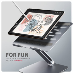AXAGON STND-LQ hliníkový HQ stojan na notebook 10''-17.3'' nastaviteľná výška a uhol, šedý