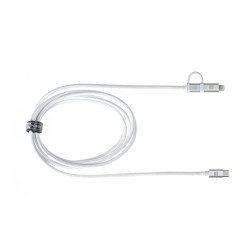 ER POWER Dual Cable USB-C C/L Mfi 200cm white